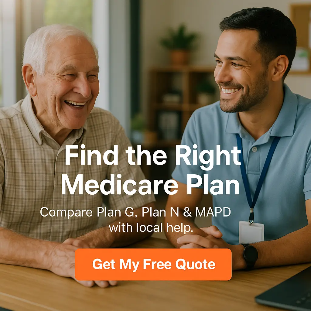 Senior man meeting with Medicare advisor to compare plans