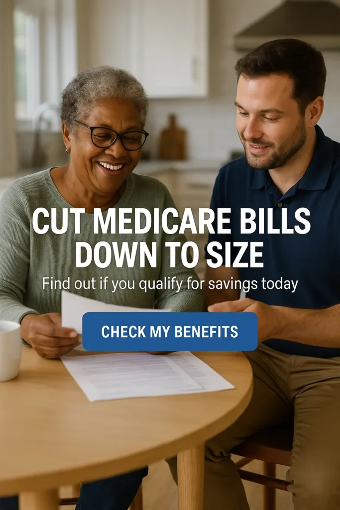 Advisor showing senior woman how to lower Medicare costs