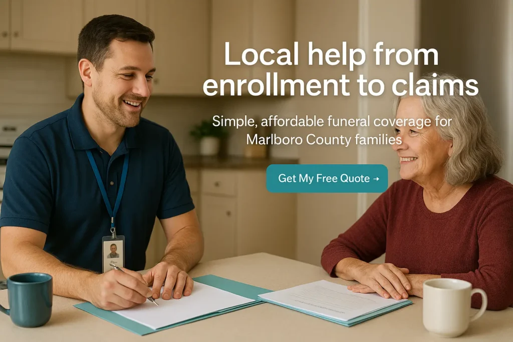 Local insurance advisor guiding Marlboro County seniors through enrollment and claims