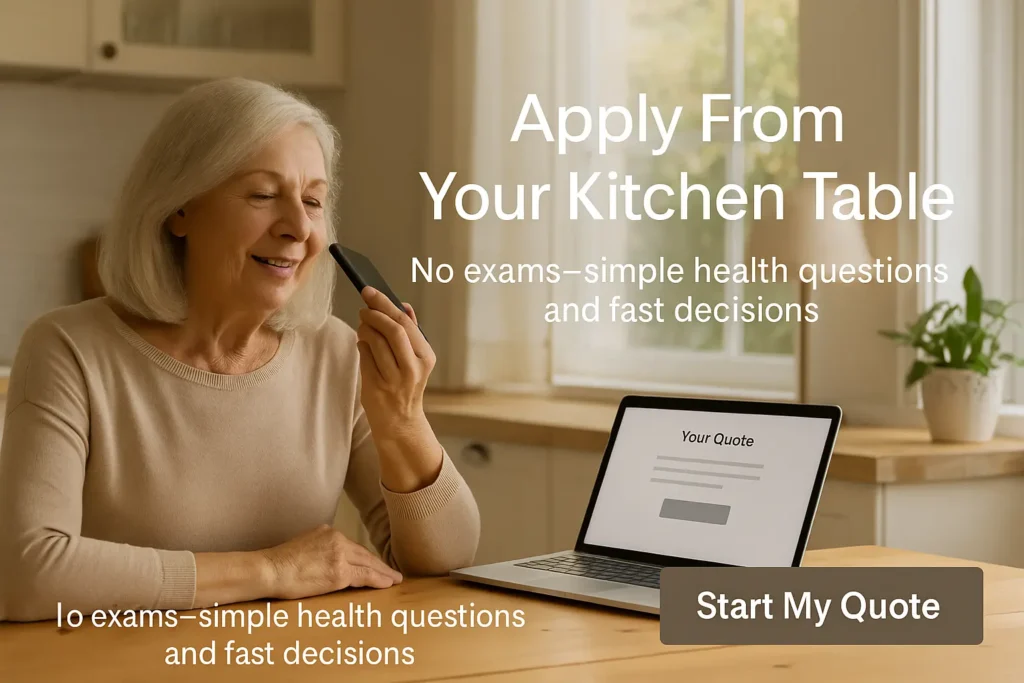 Indian Land senior applying for burial insurance from home