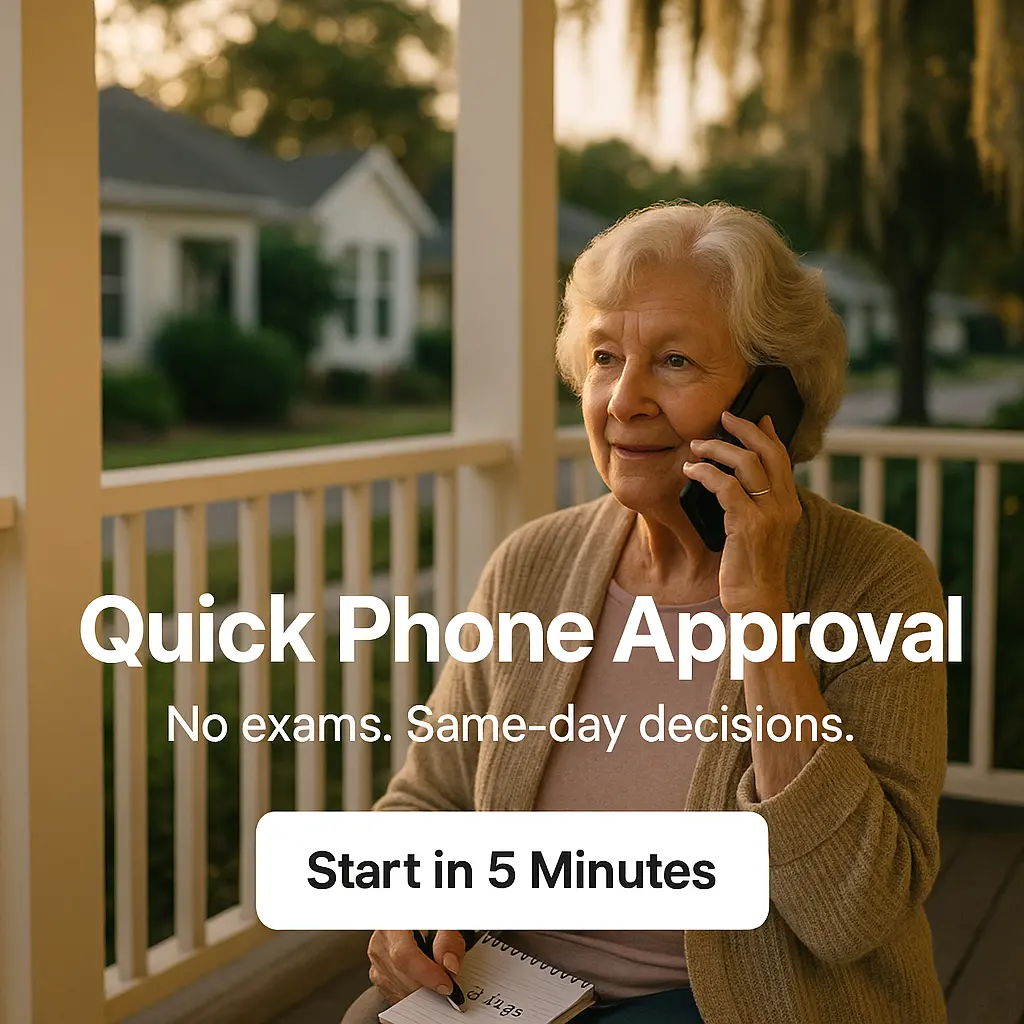 Georgetown senior on a phone call getting quick policy approval