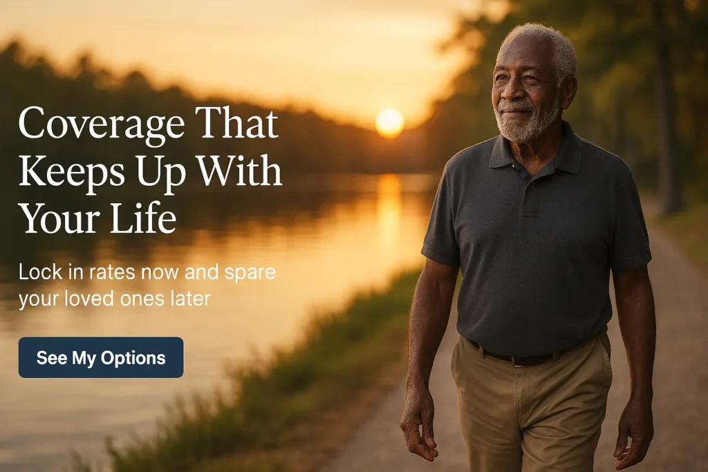 Senior walking near Savannah Lakes Village feeling at ease about coverage