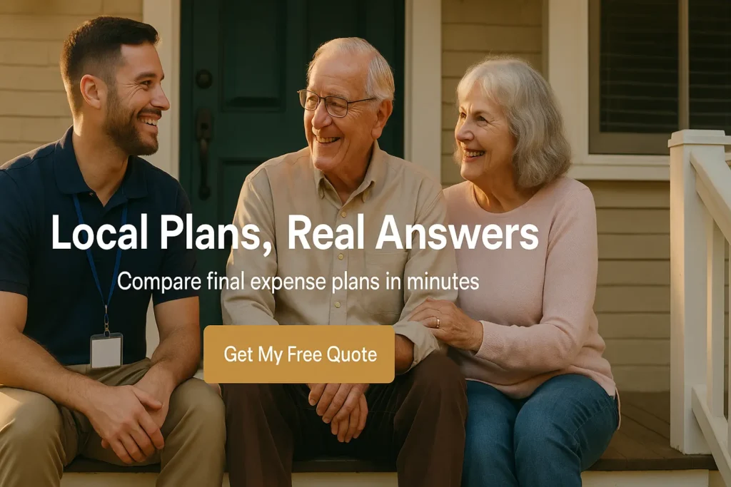 Local South Carolina insurance help banner with supportive agent and senior couple