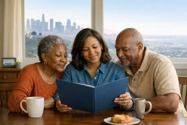 California family planning final expense insurance with Los Angeles and San Diego landmark backdrop